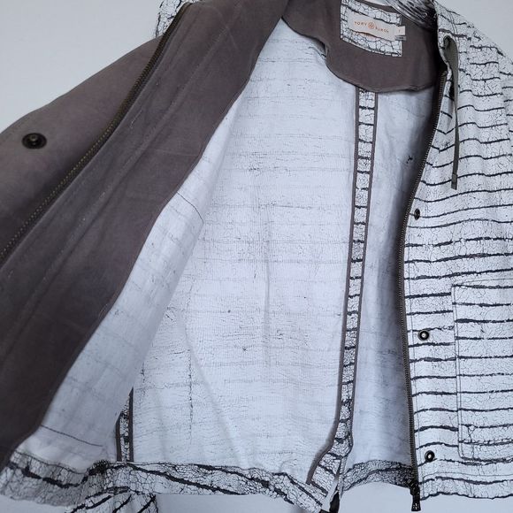 Tory Burch 'Nadia' Print Hooded Crop JacketSmall - Picture 7 of 8